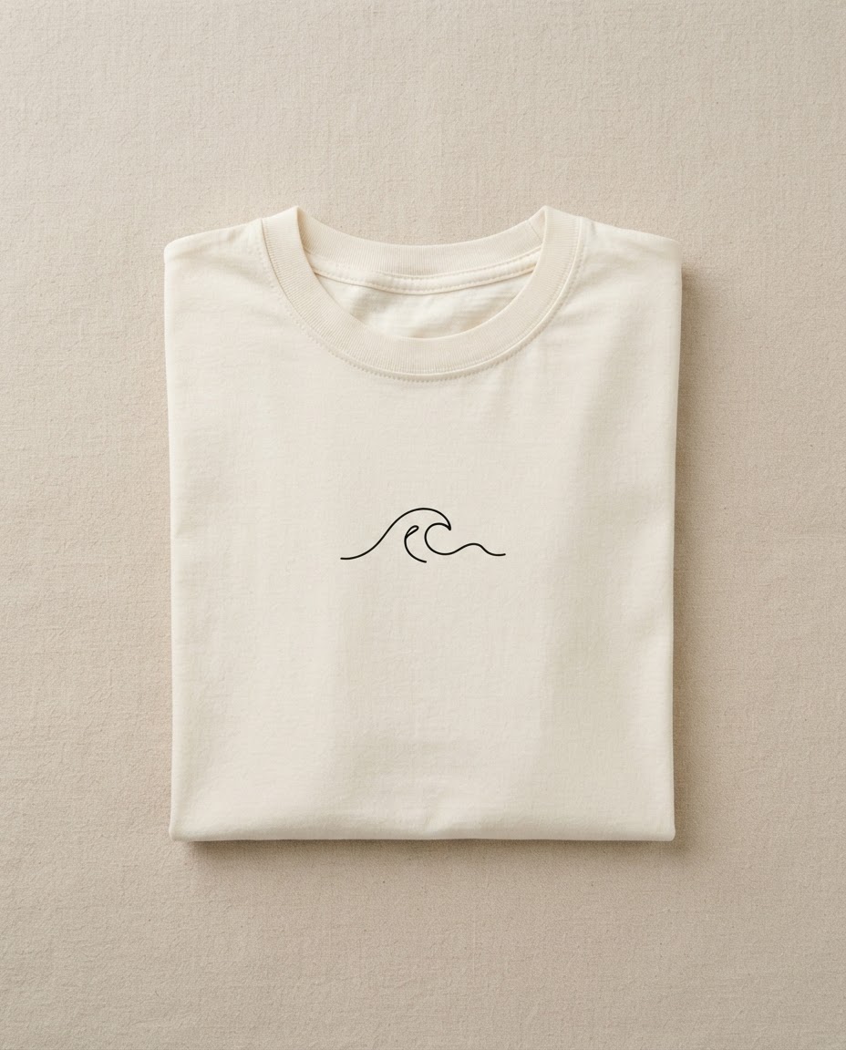เสื้อยืด Oversize ลาย Ocean Wave