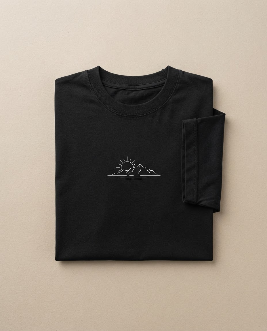 เสื้อยืด Oversize ลาย Sunset Mountain