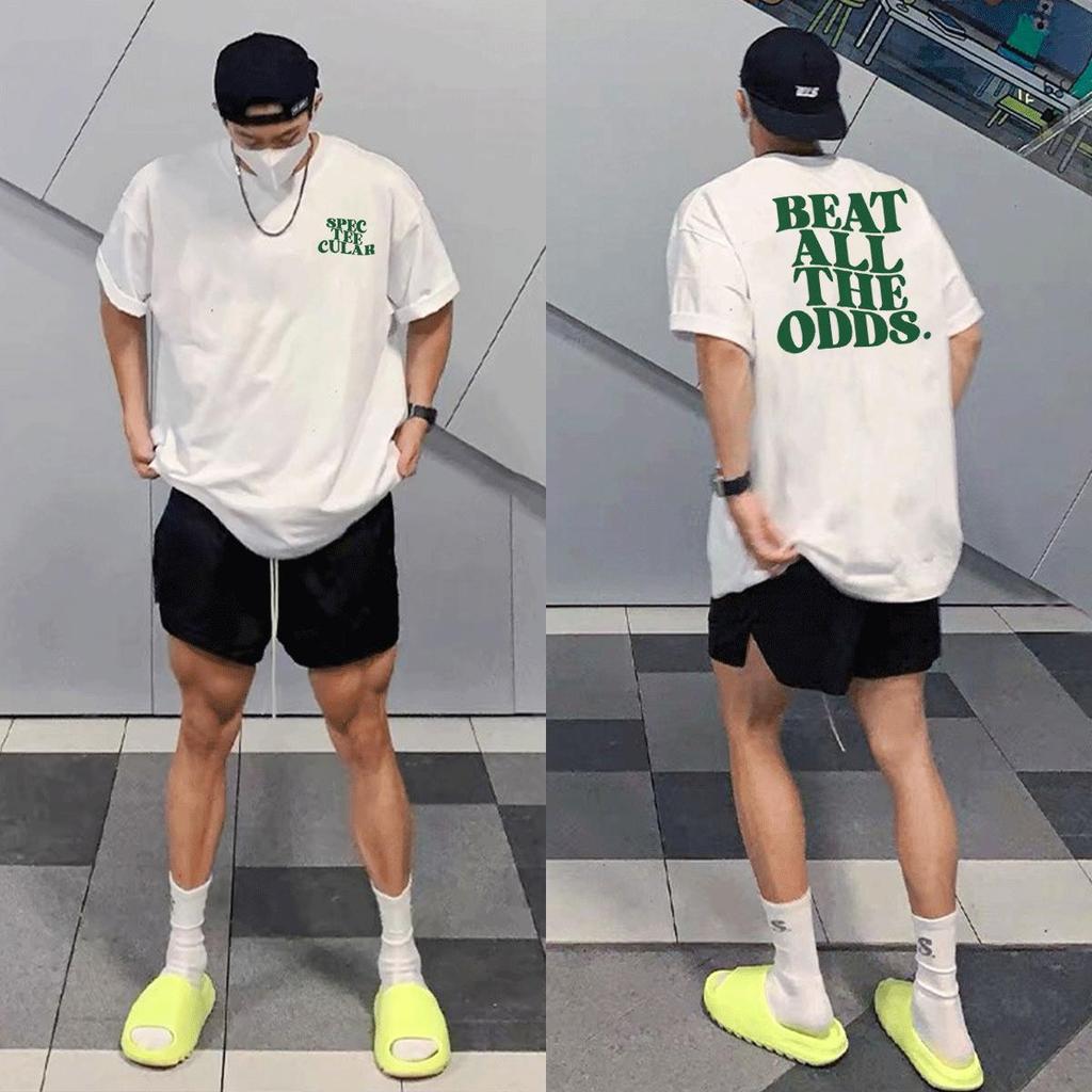 เสื้อยืด Oversize ลาย Beat All The Odds