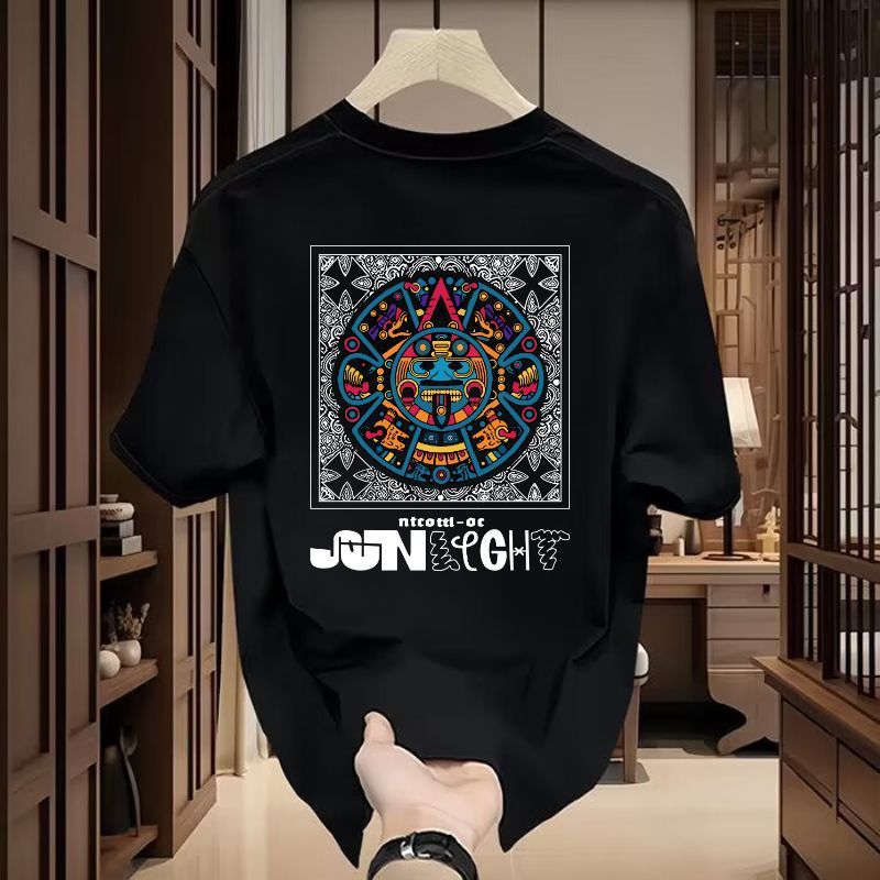 เสื้อยืด Oversize ลาย Aztec Sun